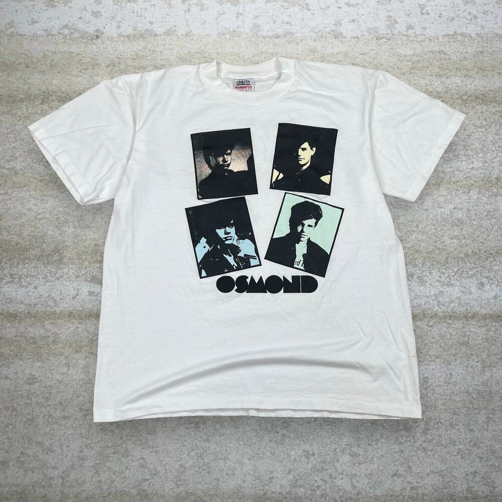 Vintage 90s Osmond Boys Shirt Mens XL White Will Be Boys Tour Band Made USA
